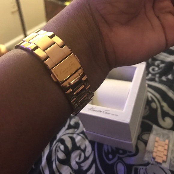 Kenneth Cole rose gold boyfriend watch